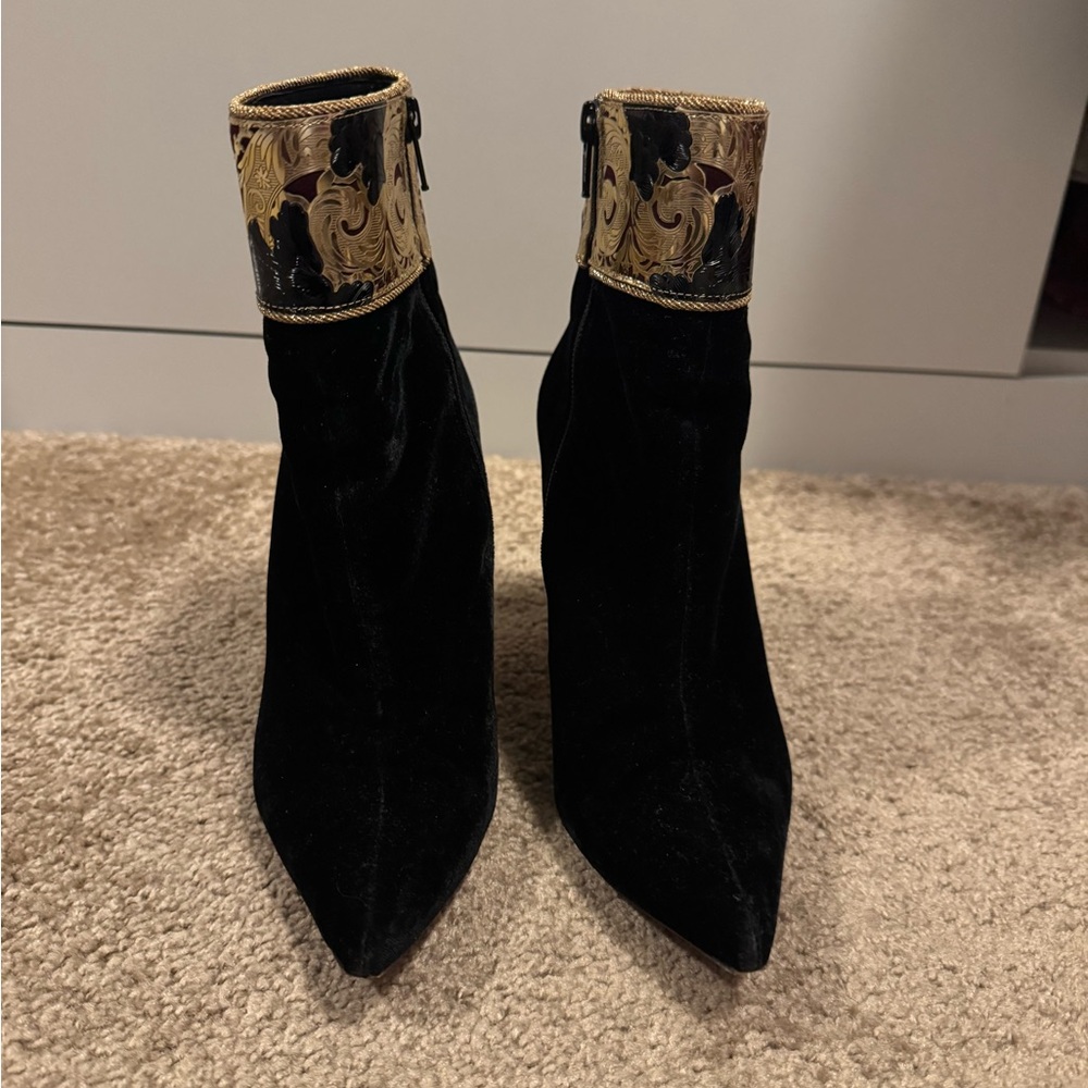 Authentic Christian Louboutin so Kate black suede bootie size 37.5 (7 1/2)